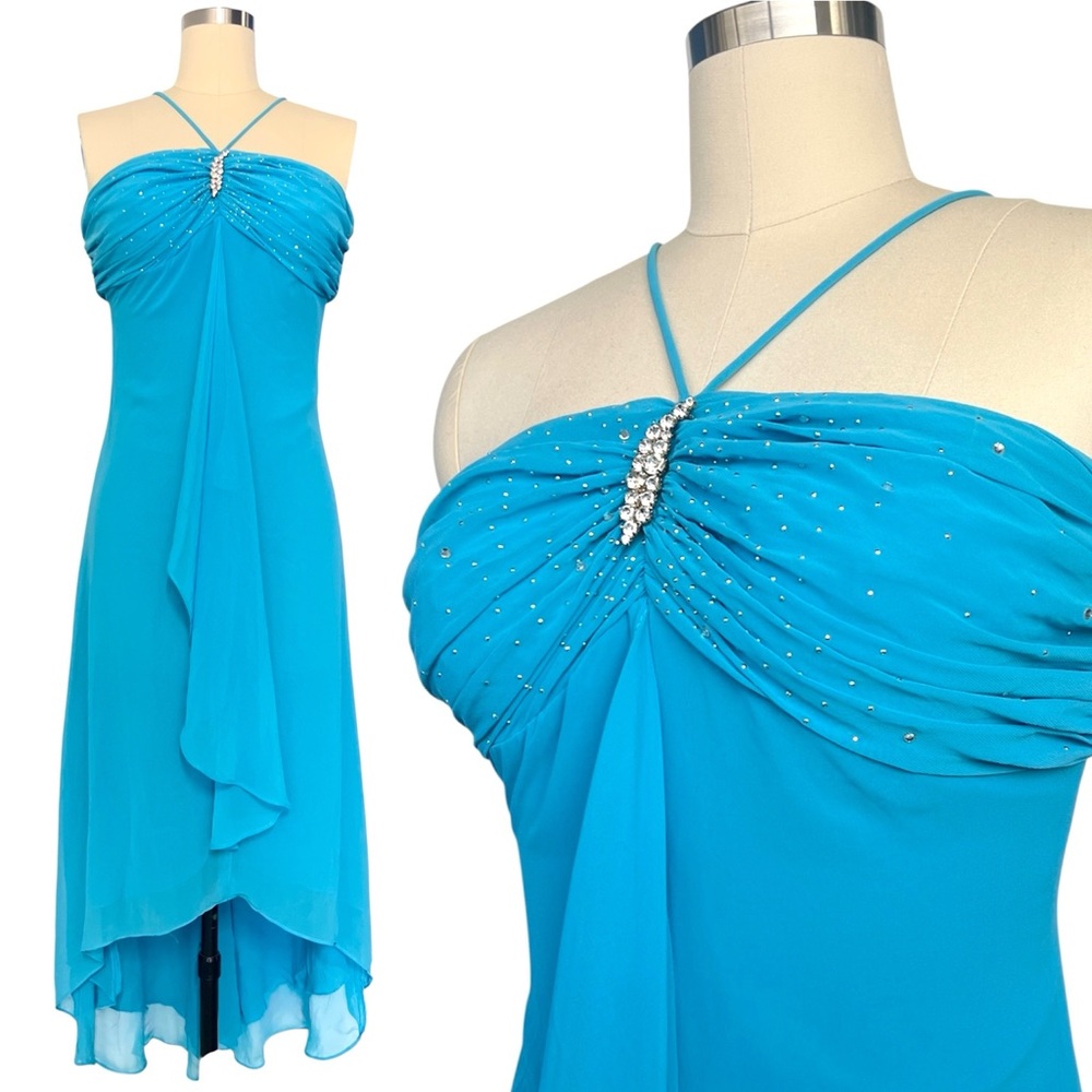 ‼️SOLD‼️Vintage Y2K Fairycore Prom Dress S Bustier Corset High Low Gown Mermaid